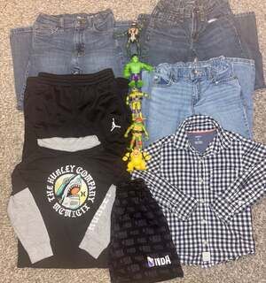 Boys ClothingLot: 2 Pairs of Jeans, Jordan Joggers,Hurley Tee,Carter's Button-Do